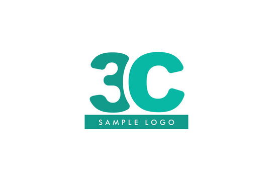 Sample Logo for company, business and institute. 3C, abstract logo. green symbol