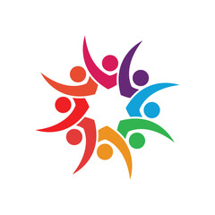 Colorful community group team People Logo Design