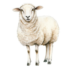 Fototapeta premium Charming Watercolor Sheep Illustration