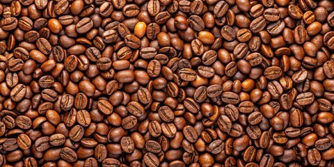 Fototapeta premium Seamless background of coffee beans , coffee, beans, background, texture, seamless, pattern, caffeine, aroma, roasted, brown