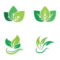 Nature leaf eco green logo icon