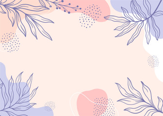 Beautiful floral doodle background