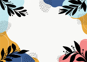 Obraz premium Beautiful floral doodle background