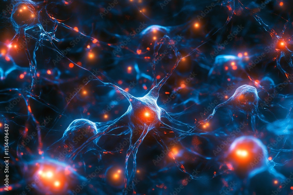 Aufkleber intricate neural network: a glowing visual of the brain
