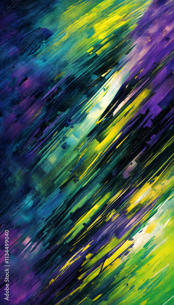 Poster abstract background. abstraction of multi-colored stripes on a dark background. chaotic spots on the