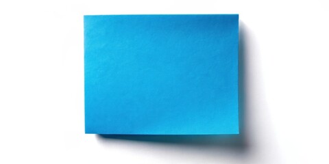 Fototapeta premium Square blue sticky note with shadow, sticky note, square, blue, shadow, office supplies, reminder, memo, message, adhesive