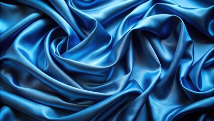 Obraz premium Luxurious blue silk fabric for elegant backgrounds, blue, silk, fabric, luxurious, elegant, texture, background, smooth