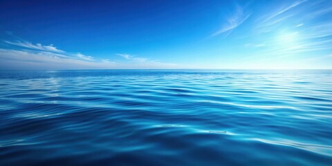 Obraz premium Blue water surface with a calming azure aqua hue, blue, water, surface, azure, aqua, background, tranquil, refreshing, serene, peaceful