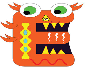 Giant E letter monster