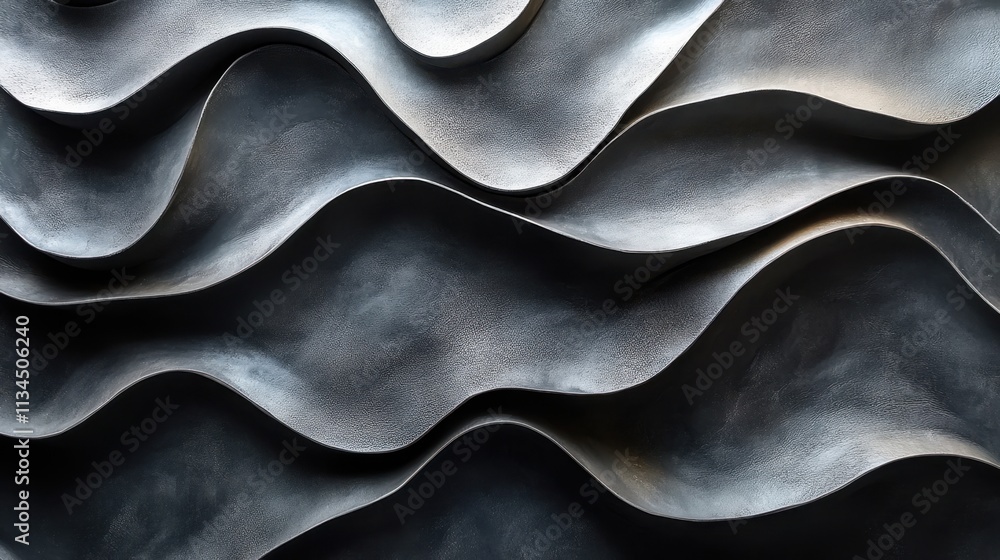 Aufkleber waves of texture create an abstract harmony in a modern design setting