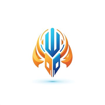 recommend clip art: Abstract Letter W and D Logo Design: A modern and dynamic logo design showcasing the letters W and D in a stylized, abstract form. The logo features a vibrant color scheme of blue and orange.