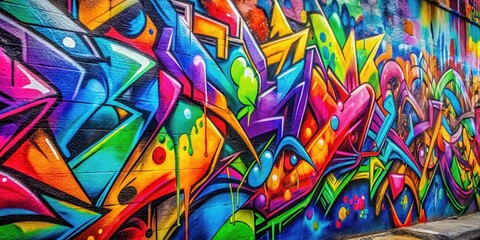 Abstract graffiti spray paint with vibrant colors , graffiti, spray paint, abstract, urban, street art, colorful