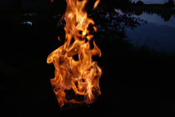 fire in the dark