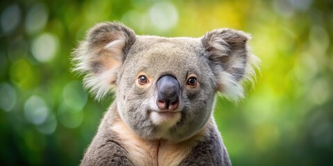 Fototapeta premium Koala on a background, koala,background, isolated, wildlife, cute, animal, Australia, marsupial, eucalyptus, tree, furry