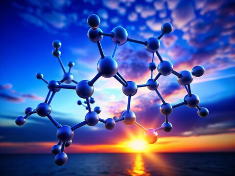 Exenatide Molecule: 3D Rendered Silhouette, Diabetes Drug, Medical Science, Pharmaceutical Research