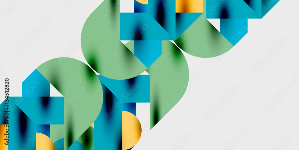 Poster Vibrant abstract background circles with smooth gradients, creating a dynamic and modern design. Ideal for creative, tech, or contemporary-themed projects