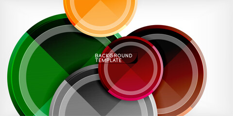 Geometric design abstract background - circles