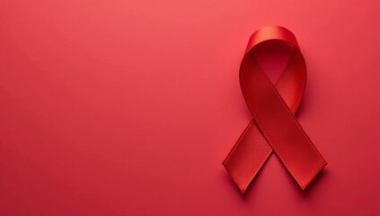 red ribbon aids awareness symbol often used visual representation