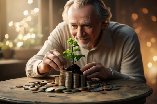 A person is thinking about the future and working accordingly.
