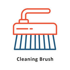 Cleaning Brush Vector two Color Icon. Eps 10 File