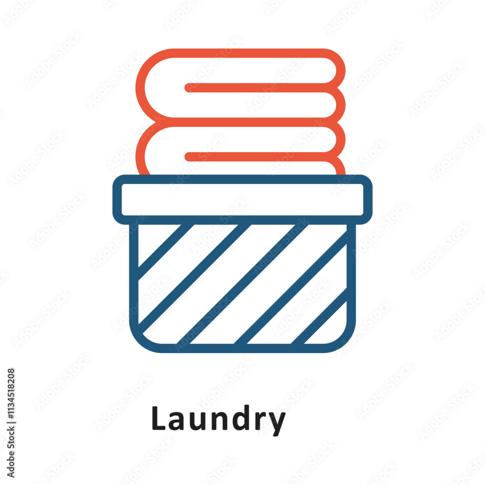Poster loundry vector two color icon. eps 10 file