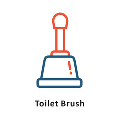 Toilet Brush Vector two Color Icon. Eps 10 File