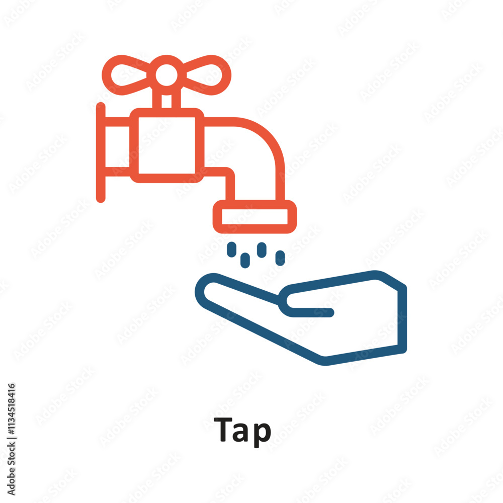 Poster tap vector two color icon. eps 10 file