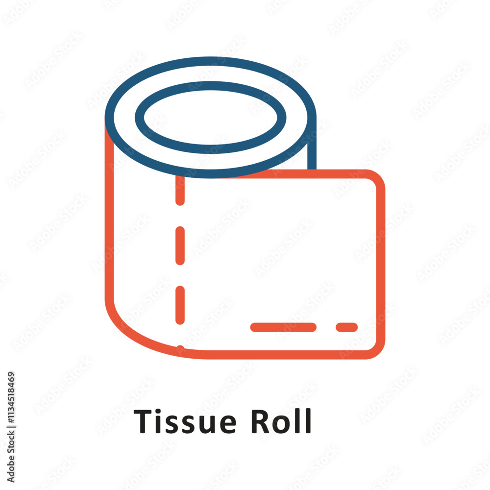 Poster Tissue box Vector two Color Icon. Eps 10 File