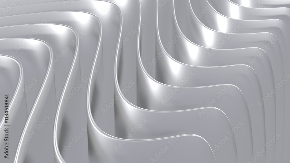Poster white striped pattern background, 3d lines design, abstract minimal white gray background for busine
