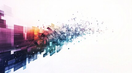 Futuristic Rising Arrow Chart Representing Digital Growth and Progress