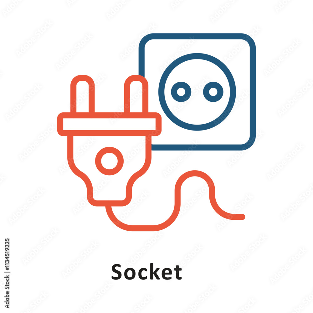 Poster socket vector two color icon. eps 10 file