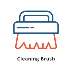Cleaning Brush Vector two Color Icon. Eps 10 File