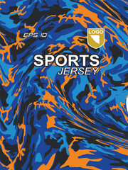 Modern ready-to-print jersey design with dynamic lines and vibrant colors. Perfect for football, basketball, cycling, or sportswear. High-quality, customizable vector file for instant printing.