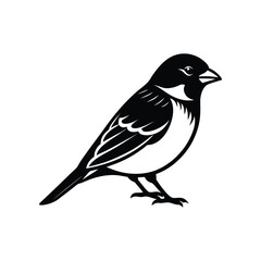 Sparrow Silhouette Vector Design Minimalist Bird Illustration