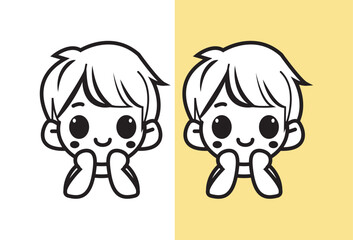 Cute Boy Cartoon Character Design Cartoon tooth with a brush in a playful vector illustration featuring funny characters and family elements