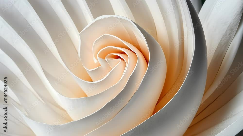 Poster smooth geometric , undulating white waves create a mesmerizing abstract background, evoking a sense 