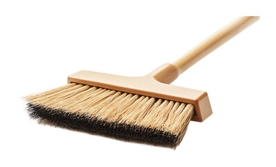 Efficient Broom Isolated on White Background for Quick Cleanups