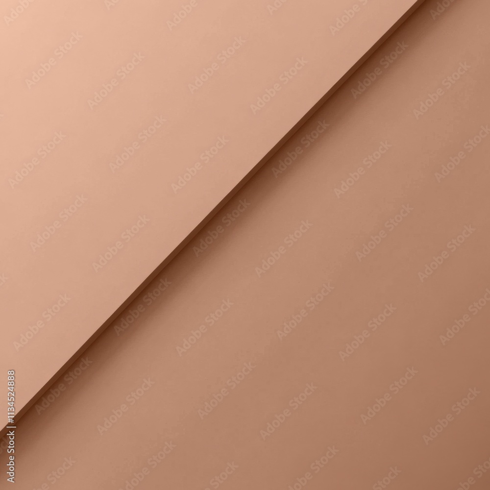 Poster Light brown mocha mousse background with diagonal lines, a simple and elegant style, flat design