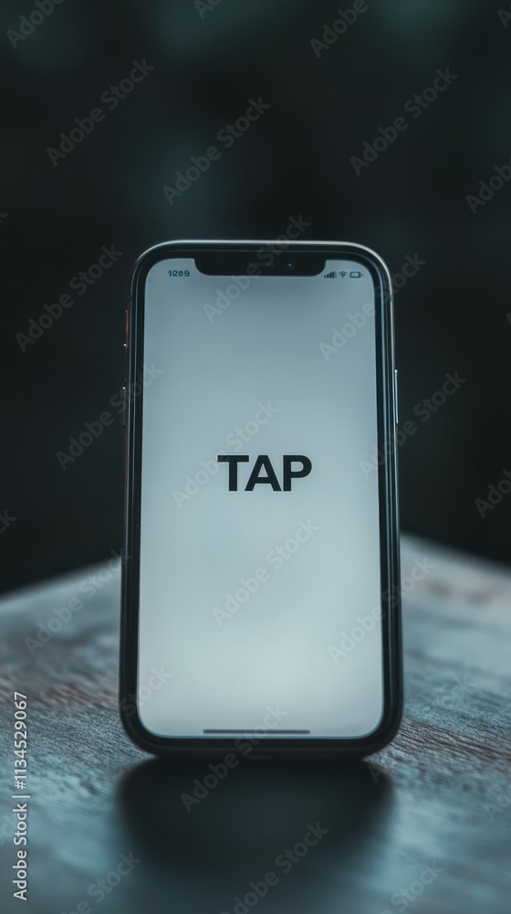 Poster tap to unlock: a sleek smartphone with a simple 