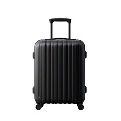 Stylish black suitcase on a white background. transparent background