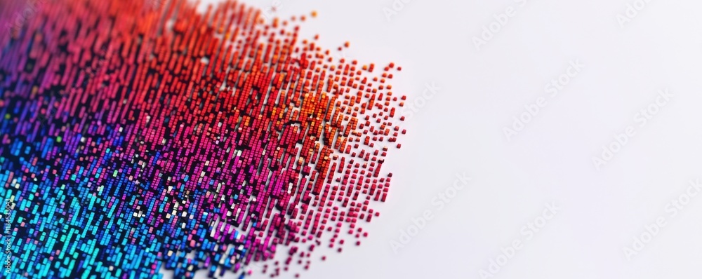 Aufkleber colorful digital data stream abstract pixel texture background