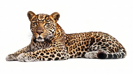 Fototapeta premium Detailed Close-Up of Leopard Skin Pattern with Rich Texture