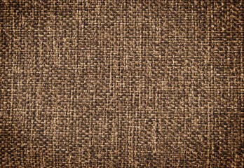 Brown natural burlap texture or background, brown sofa fabric texture