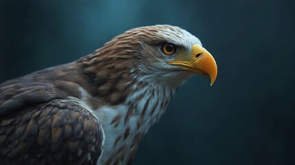 Fototapeta premium A close up of a bird of prey with a yellow beak