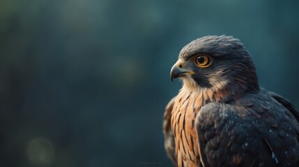 Obraz premium A close up of a bird of prey with a blurry background