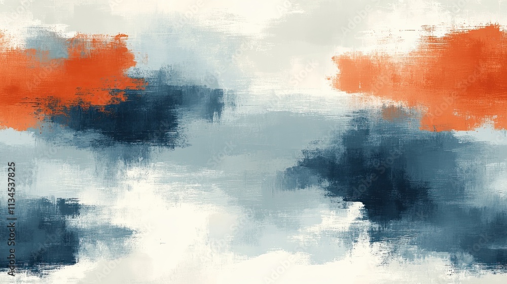 Poster abstract artwork featuring bold colors and soft textures creates a dynamic visual experience in a co