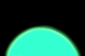 glowing sphere in the dark, light blue