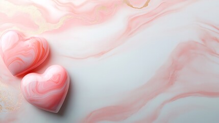 Heartfelt valentine's day setting soft palette with romantic heart-shaped treats