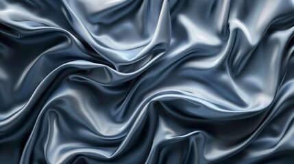 Fototapeta premium Draped Dark Satin Fabric with Soft Curves and Subtle Texture