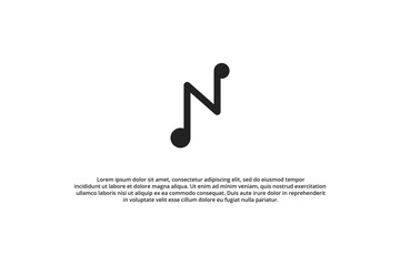 letter n music note logo